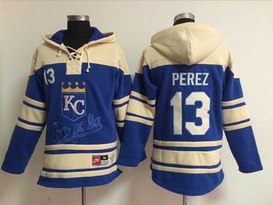 MLB Royals #13 Perez blue sweatshirts hoody
