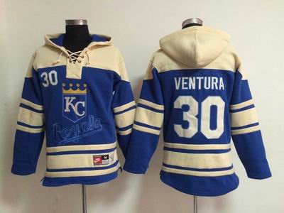 MLB Royals #30 Ventura blue sweatshirts hoody
