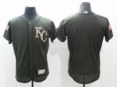 MLB Royals blank green Olive Salute To Service Jersey