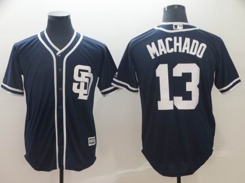 MLB San Diego Padres #13 Machado blue game jersey