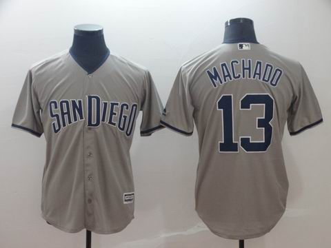 MLB San Diego Padres #13 Machado grey game jersey