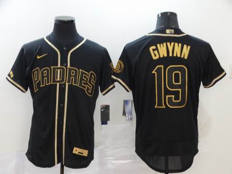 MLB San Diego Padres #19 GWYNN black jersey