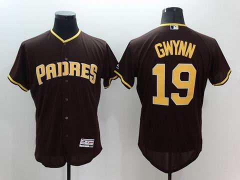 MLB San Diego Padres #19 Tony Gwynn brown flex base jersey