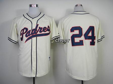 MLB San Diego Padres #24 Maybin cream Jersey