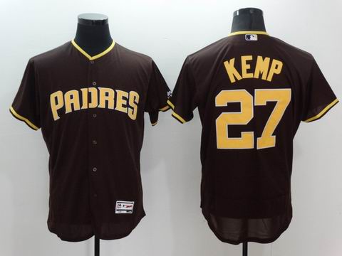 MLB San Diego Padres #27 Matt Kemp brown flexbase jersey
