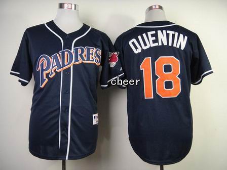 MLB San Diego Padres 18 Quentin blue Jersey