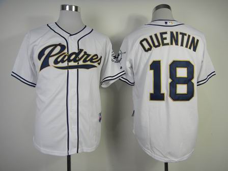 MLB San Diego Padres 18 Quentin white jersey