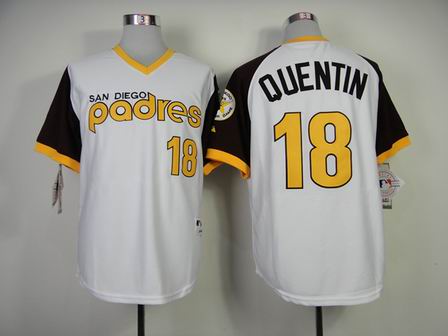 MLB San Diego Padres 18 Quentin white jersey