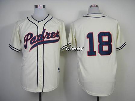 MLB San Diego Padres 18 no name cream Jersey