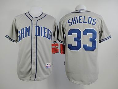 MLB San Diego Padres 33 Shields grey jersey