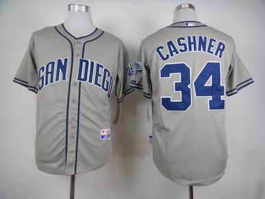 MLB San Diego Padres 34 Cashner grey jersey