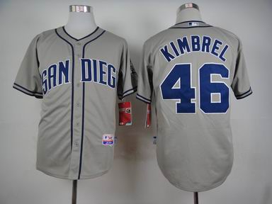 MLB San Diego Padres 46 Kimbrel grey jersey