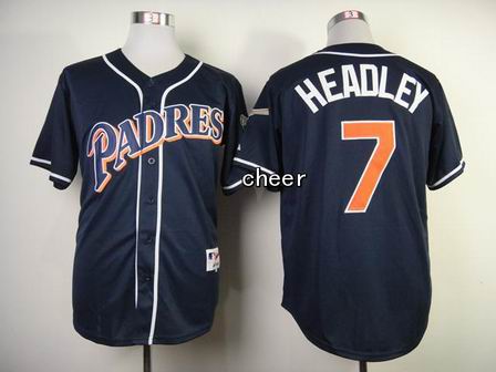 MLB San Diego Padres 7 Headley blue Jersey