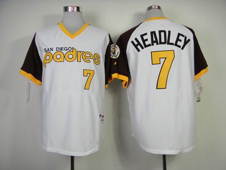 MLB San Diego Padres 7 Headley white jersey
