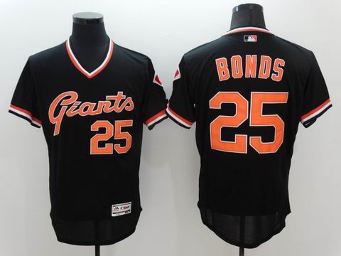 MLB San Francisco Giants #25 Barry Bonds black flexbase jersey