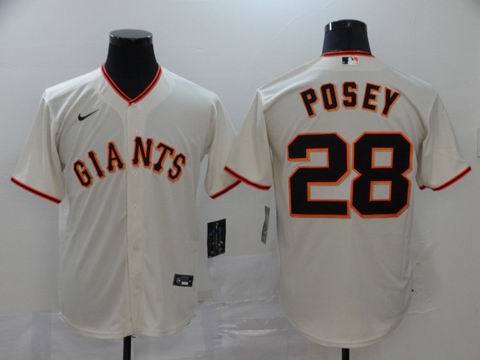 MLB San Francisco Giants #28 POSEY cream game jersey