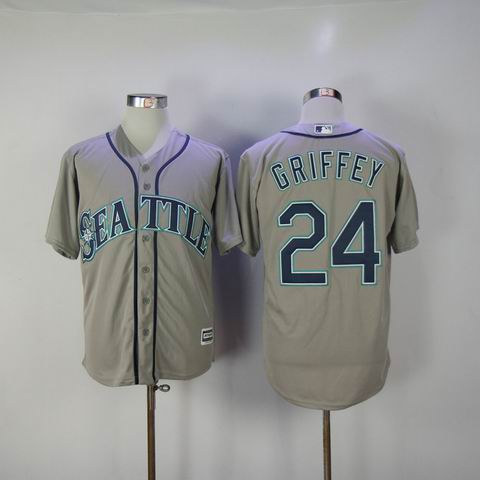 MLB Seattle Mariners #24 GRIFFEY grey jersey