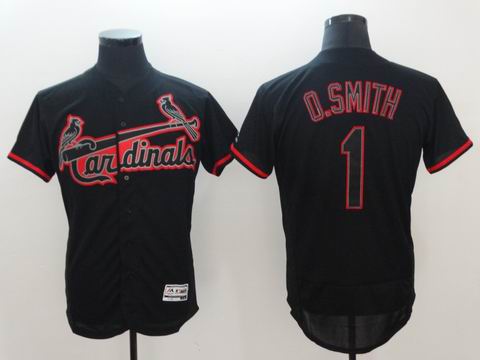 MLB St. Louis Cardinals #1 O.Smith black jersey