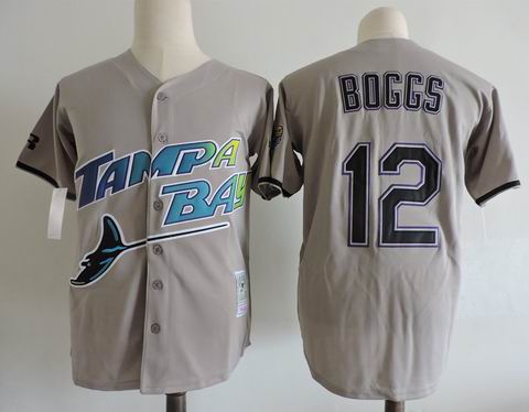 MLB Tampa Bay Rays #12 BOGGS grey m&n jersey