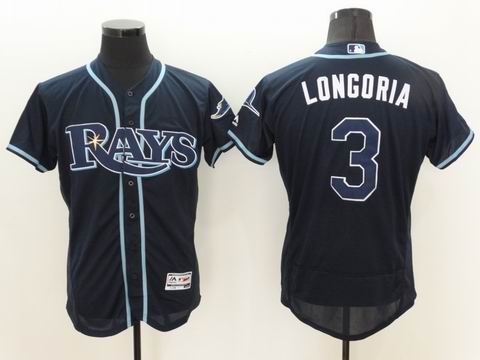 MLB Tampa Bay Rays #3 Evan Longoria navy flexbase jersey