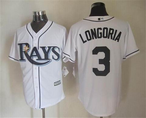 MLB Tampa Bay Rays #3 Longoria White jersey