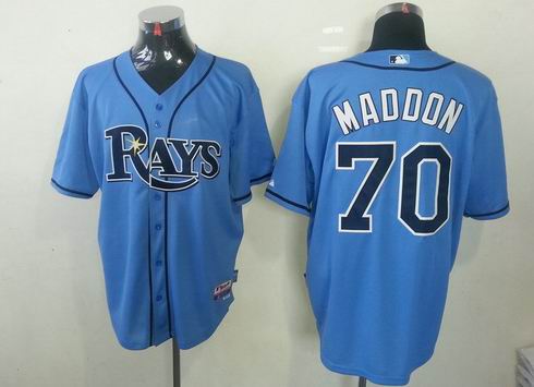 MLB Tampa Bay Rays #70 Joe Maddon Light Blue Cool Base jersey