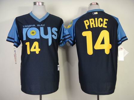 MLB Tampa Bay Rays 14 Price blue jersey