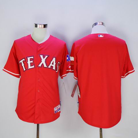 MLB Texans rangers blank red jersey