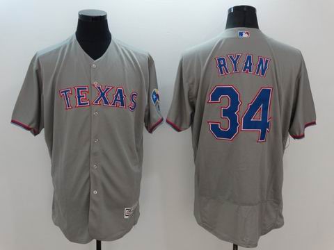 MLB Texas Rangers #34 Nolan Ryan blue jersey
