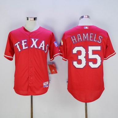 MLB Texas Rangers #35 Cole Hamels red jersey