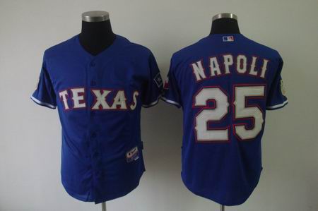 MLB Texas Rangers 25 Mike Napoli blue jersey cool base
