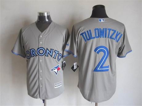 MLB Toronto Blue Jays 2 Tulowitzki grey jersey
