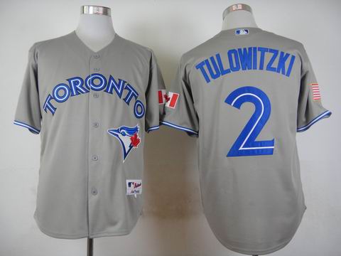 MLB Toronto Blue Jays 2 Tulowitzki grey jersey