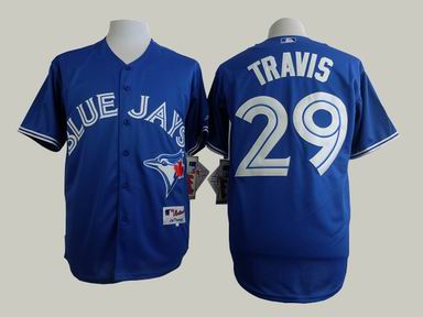 MLB Toronto Blue Jays 29 Travis blue jersey