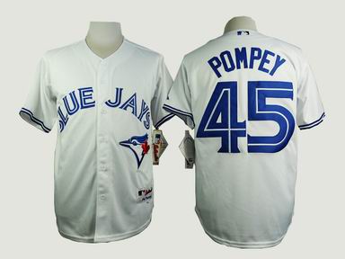 MLB Toronto Blue Jays 45 Pompey white jersey