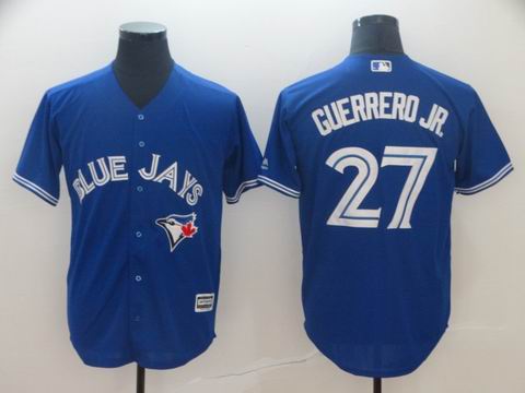 MLB blue jays #27 Guerrero Jr.blue game jersey