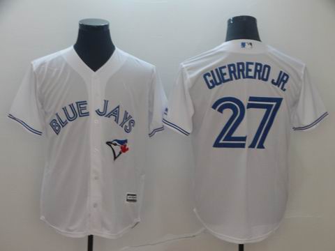 MLB blue jays #27 Guerrero Jr.white game jersey