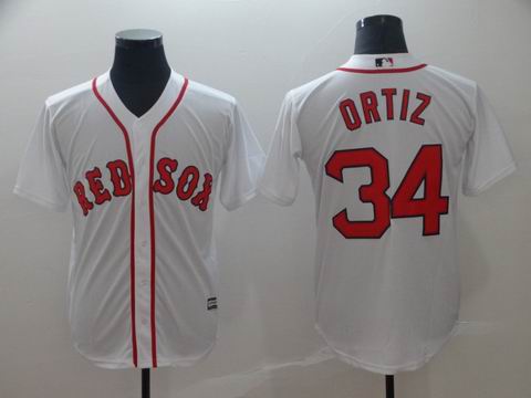 MLB boston redsox #34 Ortiz white game jersey