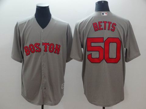 MLB boston redsox #50 Betts grey game jersey