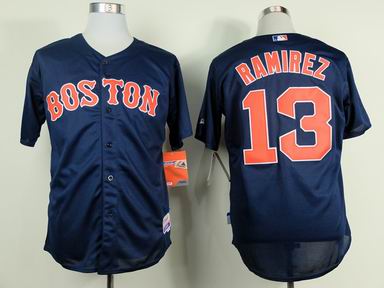 MLB boston redsox 13# Ramirez blue jersey