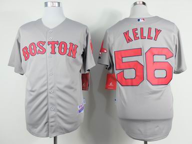 MLB boston redsox 56 Kelly grey jersey