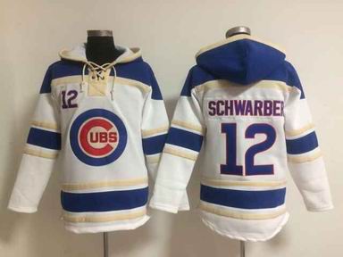 MLB chicago Cubs #12 Schwarber white sweatshirt hoody