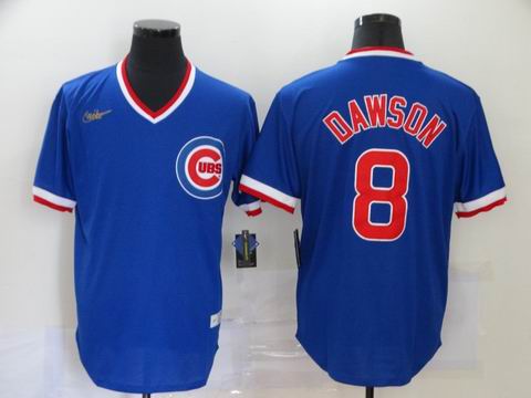 MLB chicago Cubs #8 DAWSON blue jersey