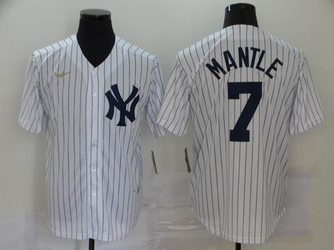 MLB new york yankees #7 MANTLE white jersey