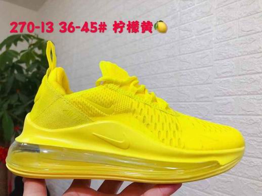 Men Women Nike air 720 shoes lemon yellow