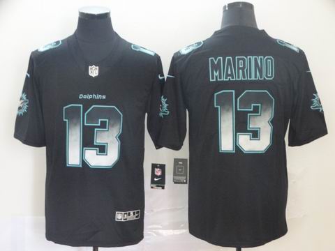 Miami Dolphins #13 Dan Marino Black Smoke Fashion Jersey