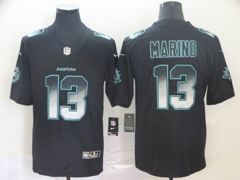 Miami Dolphins #13 Dan Marino Black Smoke Fashion Jersey