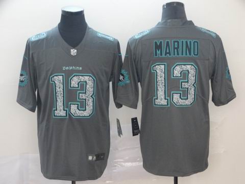Miami Dolphins #13 Dan Marino grey fashion static jersey