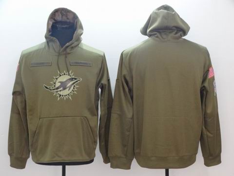 Miami Dolphins olive salute to service sweatshirt