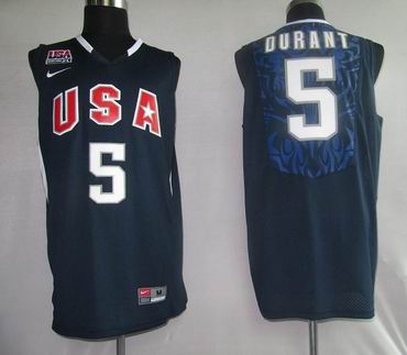 NBA  2010 World Basketball Tournament #5 Kevin Durant Dark Blue Jersey